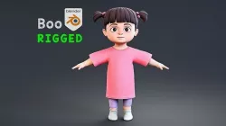 Monster inc - Boo rigged 3D model