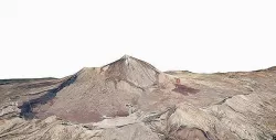 Mount Teide - volcano Low-poly 3D model