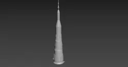 N-1 rocket Low-poly 3D model