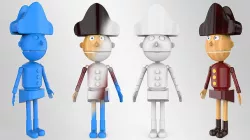 Nut cracker movie character Lowpoly 3d model Printable Low-poly 3D model
