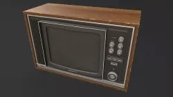 Old Fashion TV Sony Trinitron Low-poly 3D model