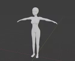 Original Anime Female Base Mesh 3D model