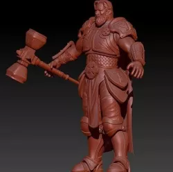 Paladin high-poly model 3D model
