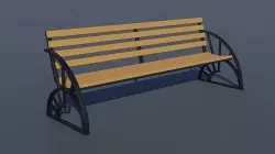 Park bench 3D model