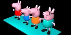 Peppa pig  Low-poly 3D model