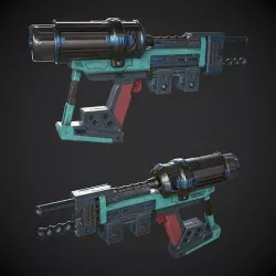 Photon Phaser Gun Low-poly 3D model