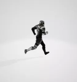 Pre Animated Running Soldier 3D model