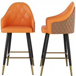  PU Leather Counter Height Bar Stool 3D model