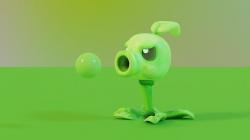 PVZ Pea Shooter 3D model