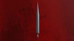 real knight steel realistic sword Low-poly 3D model