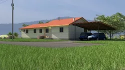 Real scale 3D 2B house 1 floor  3D model