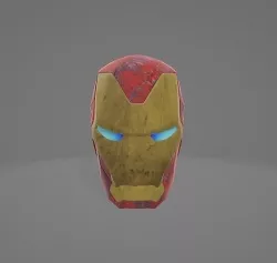 realistic iron man helmet 3D model
