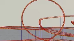 Rollercoaster Low-poly 3D model