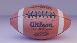 Rugby ball high-poly 3D model