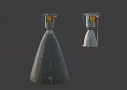 Rutherford rocket engine See and Vac Low-poly 3D model