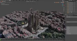 Sagrada Familia Barcellona SPAIN With texture Low-poly 3D model
