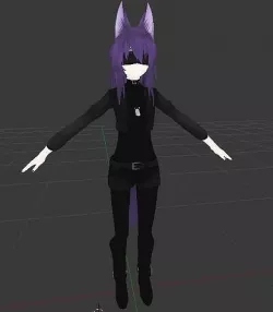 Shiina Low-poly 3D model