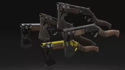 Shotgun-Axe PBR Game READY Low-poly 3D model
