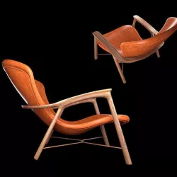 Silhouette Armchair 3D model Low-poly 3D model
