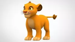 Simba Cub Low-poly 3D model