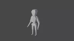 simple lol poly character with skeleton Low-poly 3D model