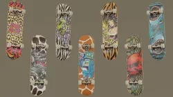 Skateboard Pack Low-poly 3D model