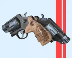Smith and Wesson model 327 Low-poly 3D model