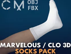 Socks stockings tights leggings Marvelous  Clo 3D  zprj obj fbx 3D model