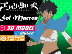 Sol Marron - Black Clover Anime Model 3D Low-poly 3D model
