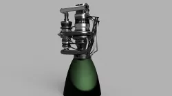 Space-X Raptor engine simplified 3D model