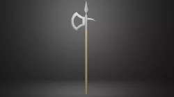 Spear Axe for Game Low-poly 3D model