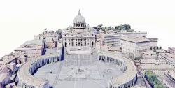 St Peters Square-San Pietro- Vatican Low-poly 3D model