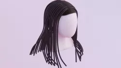 Standard Generic Dreadlocks Low-poly 3D model