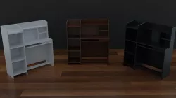 Study Desk Low-poly 3D model