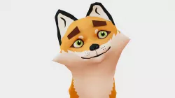Stylized Fox Low-poly 3D model