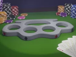 Stylized Poker Plastic Brass Knuckles LowPoly HighPoly Low-poly 3D model