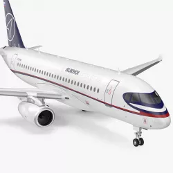 Sukhoi Superjet 100 with Saberlets 3D model