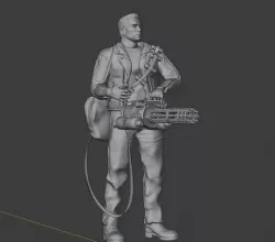 T 800 minigun pose 3D model