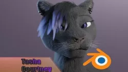 Tasha Anthro Panther 3D model