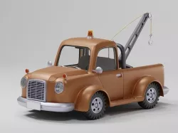 tow truck Low-poly 3D model