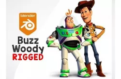 Toy story - Buzz lightyear and Woody rigged 3D model