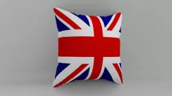UK Flag Pillow 3D model