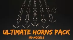 Ultimate Horns Pack - 150 high-poly models 3D model