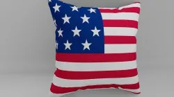 USA Flag Pillow 3D model