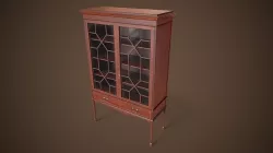 Vintage cupboard Low-poly 3D model