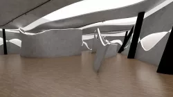 VR Galery waves baked 3D  3D model
