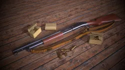 Winchester M12 Shotgun Low-poly 3D model