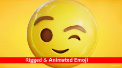 Wink Animated Emoji Reaction 3D model