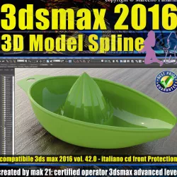 042 3ds max 2016 3D Model Spline v42 Italiano cd front 3D model