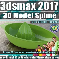 042 3ds max 2017 3D Model Spline v42 Italiano cd front 3D model